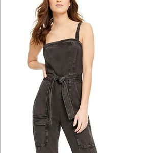 Free People Go West Utility Jumpsuit Black XS